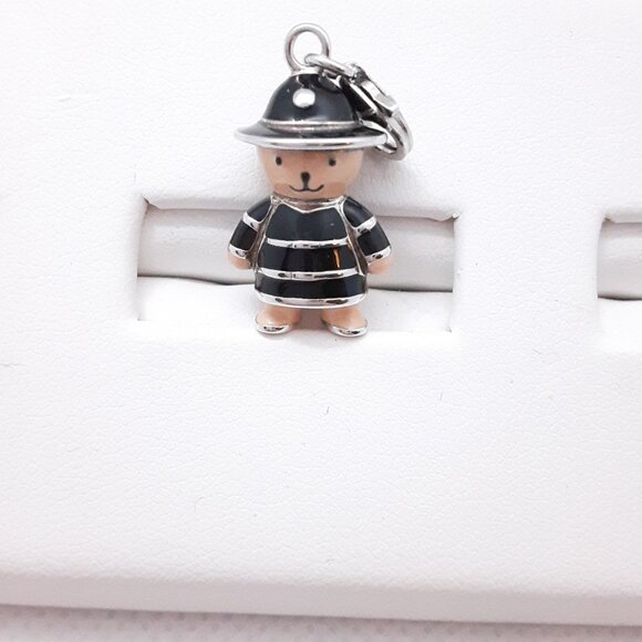 925 Sterling Silver Jewelry - NEW sterling silver and enamel bear charm
